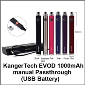 KANGER EVOD PASS-THROUGH 1000 MAH BATTERY