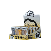 Lit Pipes 3" Glass Pipe - 12 Pack Display