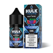 Mighty Vapors x Hulk Tears Salts Blue Razz Straw Melon Chew 30ml E-Juice