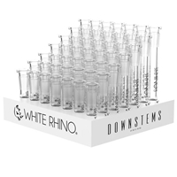 WHITE RHINO 19/14 GLASS DOWNSTEM DISPLAY - 49 COUNT