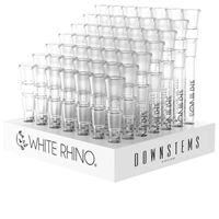 WHITE RHINO 19/19 GLASS DOWNSTEM DISPLAY - 49 COUNT