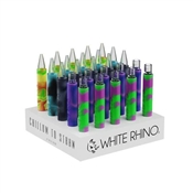 WHITE RHINO CHILLUM TO STRAW DISPLAY - 25 COUNT