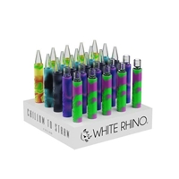 WHITE RHINO CHILLUM TO STRAW DISPLAY - 25 COUNT