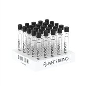 WHITE RHINO CHILLUM WITH SILICONE CAP DISPLAY - 25 COUNT