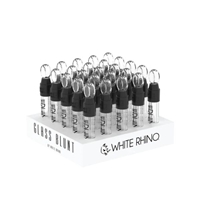 WHITE RHINO GLASS BLUNT SLIDER DISPLAY - 25 COUNT